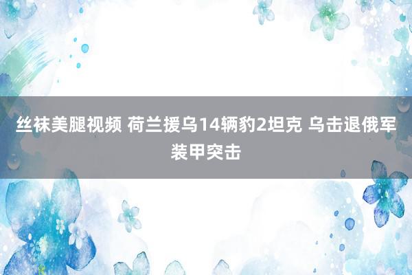 丝袜美腿视频 荷兰援乌14辆豹2坦克 乌击退俄军装甲突击