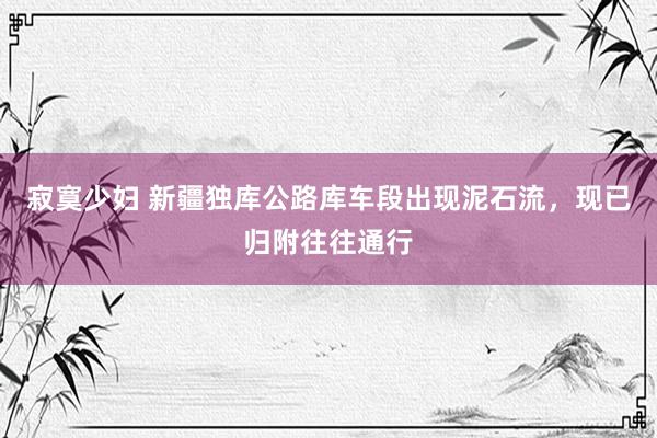 寂寞少妇 新疆独库公路库车段出现泥石流，现已归附往往通行