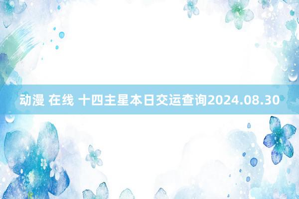 动漫 在线 十四主星本日交运查询2024.08.30