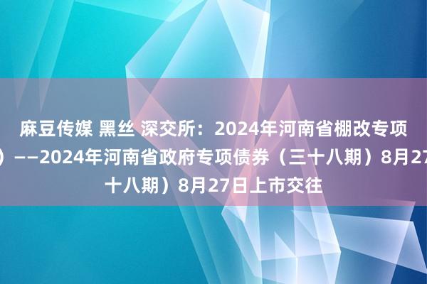 麻豆传媒 黑丝 深交所：2024年河南省棚改专项债券（九期）——2024年河南省政府专项债券（三十八期）8月27日上市交往